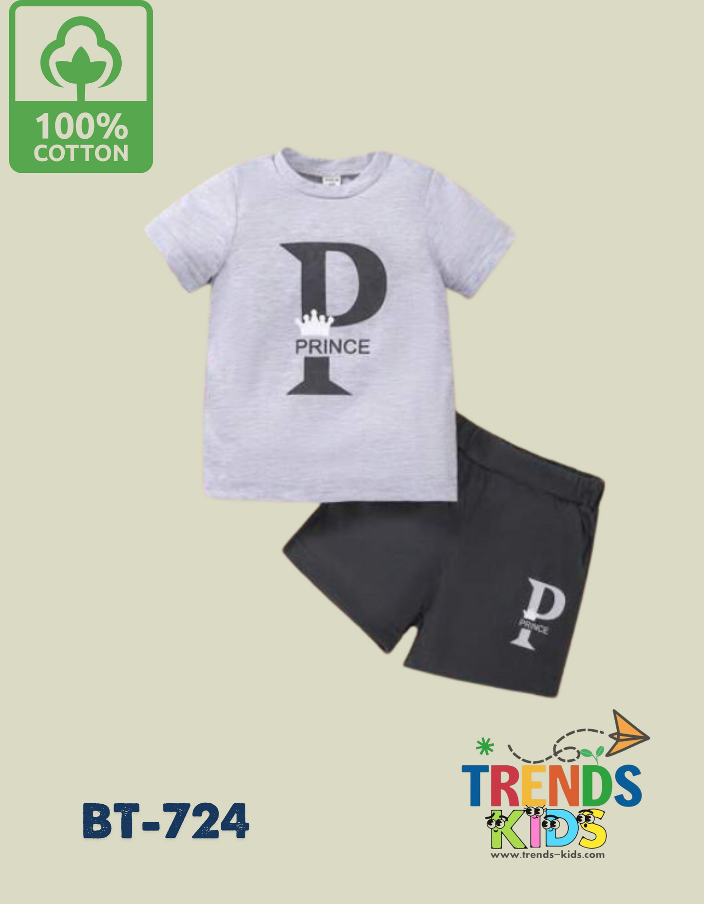 PRINCE Cotton Set – T-Shirt & Pants