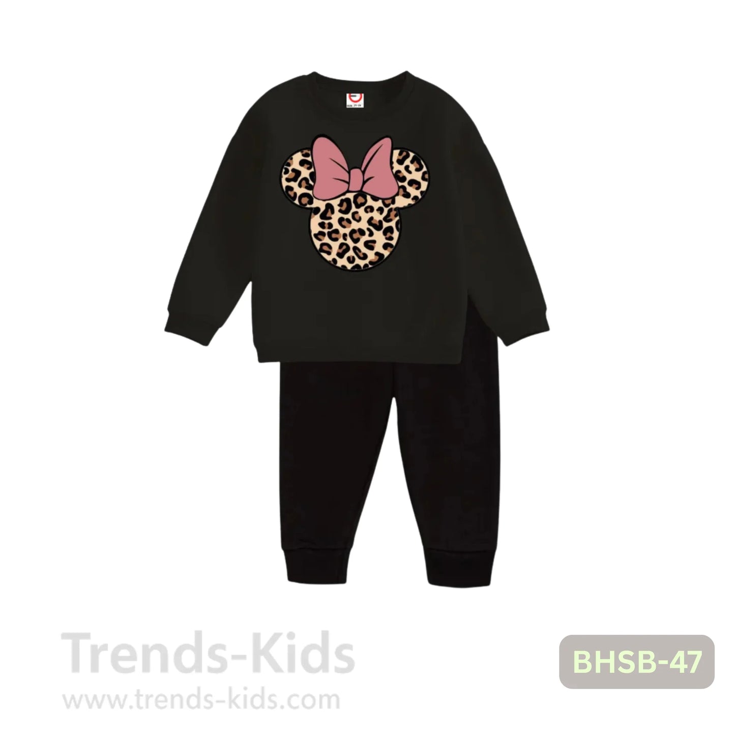 Butterfly Kids Boys & Girls Sweater And Trousers Two-Piece Sets Black