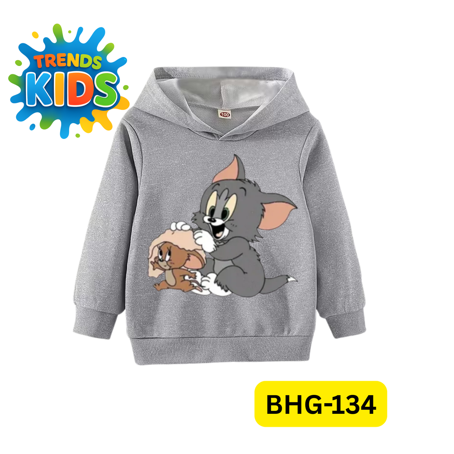 Tom & Jerry Kids Hoodie – BHG-134 | Cute Winter Sweatshirt | Trends Kids