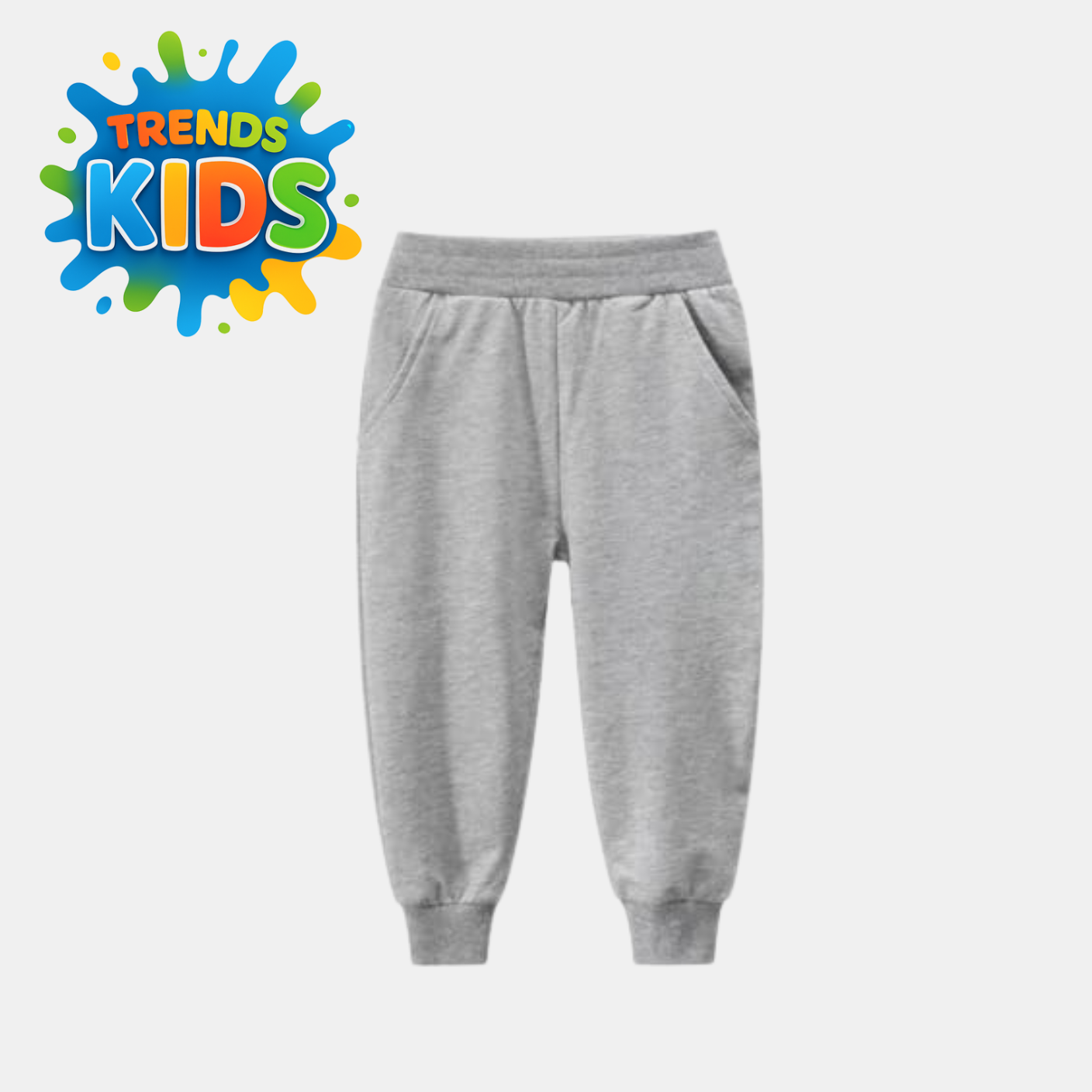 Gray Joggers for Kids – Soft Winter Fleece Pants (6M–6Y)