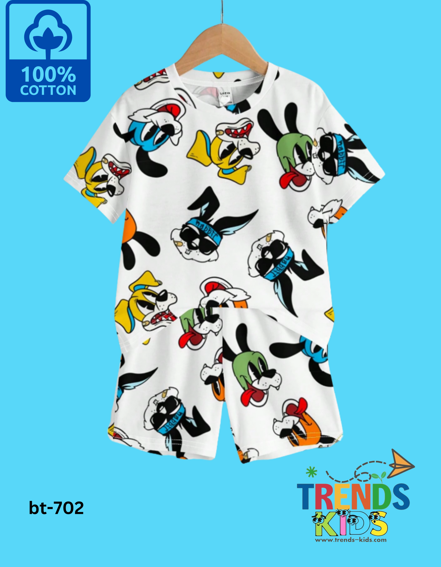 Looney Tunes Print T-Shirt & Pants Set
