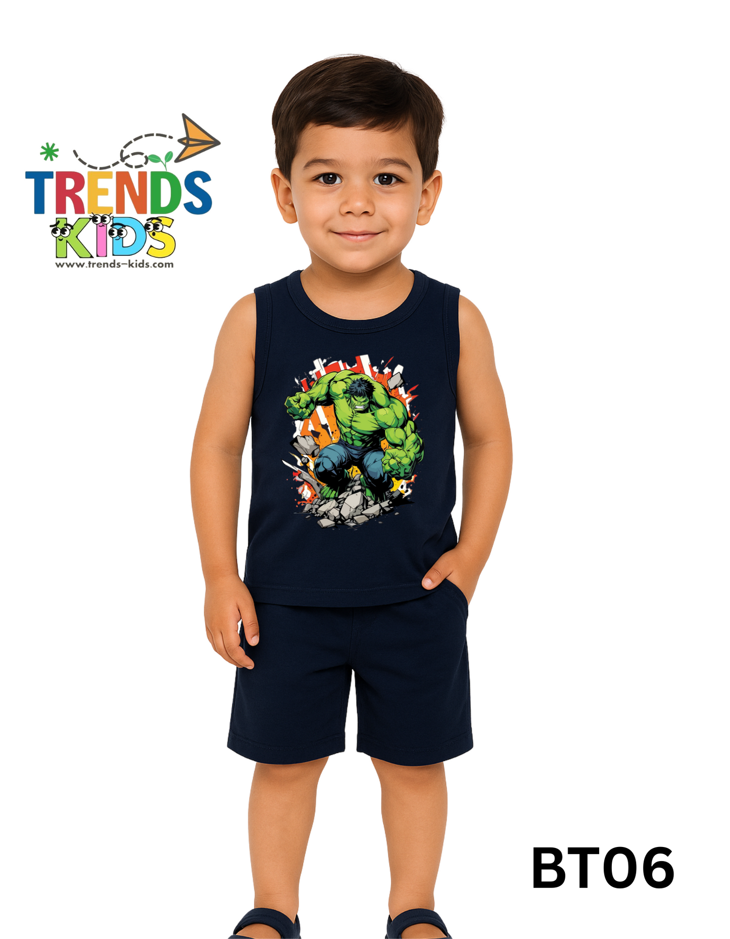 Hulk T-Shirt & Shorts Pent Set