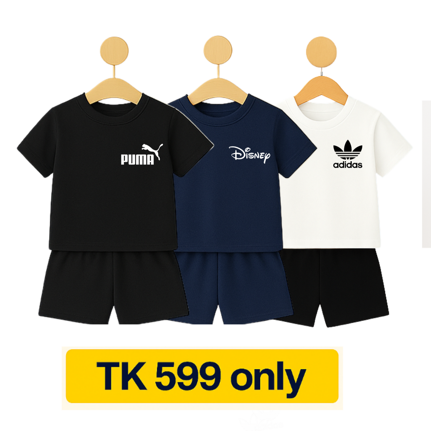 Perfect for Daily Wear – 3 T-Shirt + Pant Sets