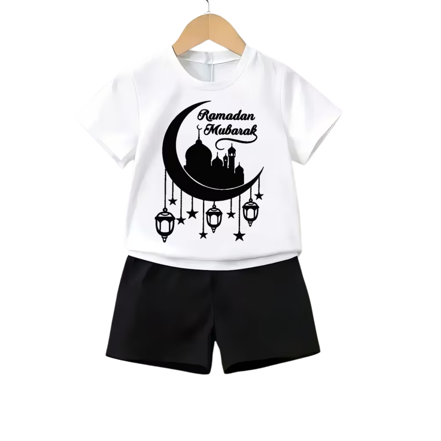 Ramadan Mubarak Basic Baby & Kids T-Shirt Set Summer Wear