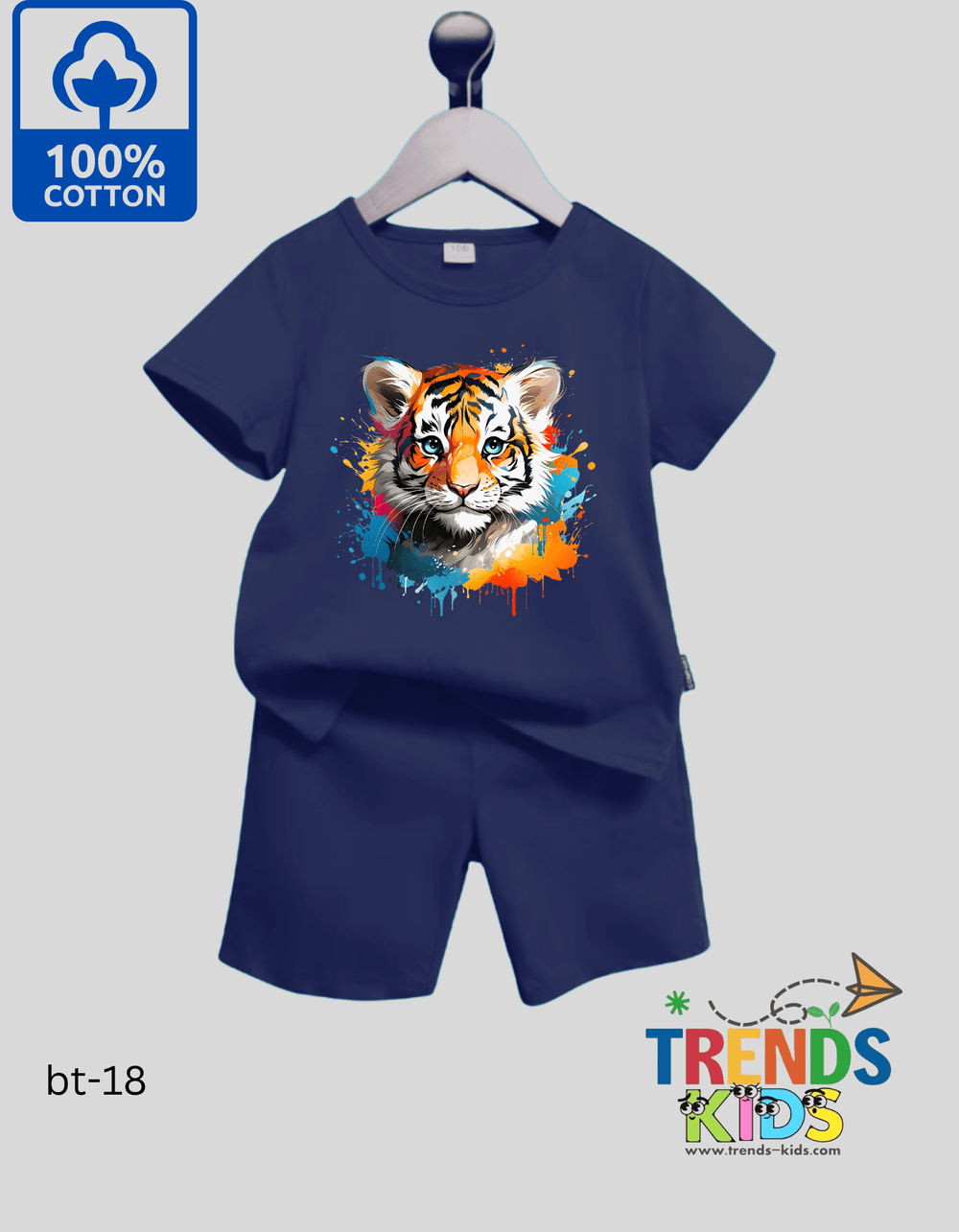 Tiger NavyBlu T-Shirt & Pants Set