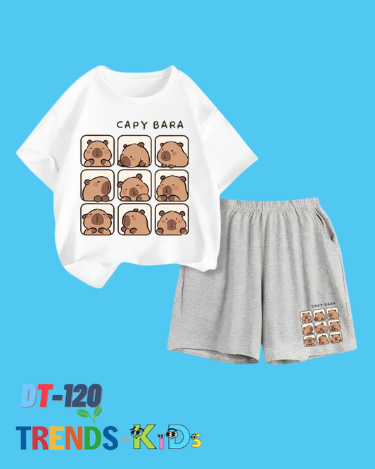 Playful Kids Cotton T-Shirt & Shorts Set