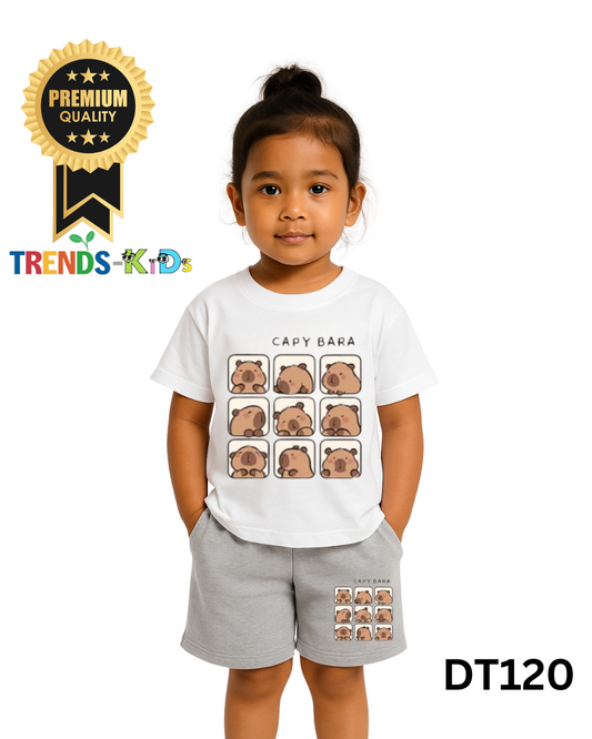 Playful Kids Cotton T-Shirt & Shorts Set