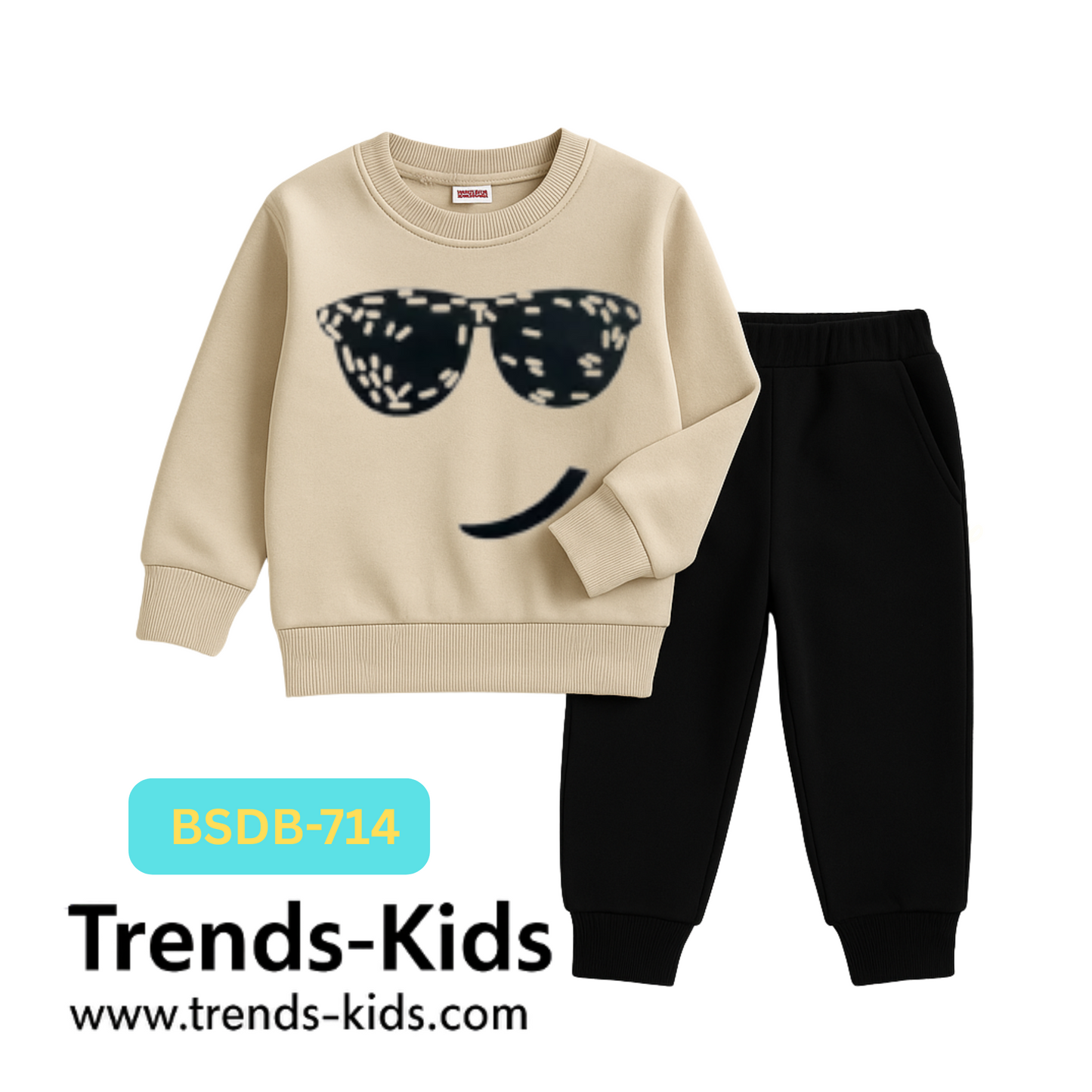 Sunglass Sweater And Trousers Two-Piece Sets Kids Boys & Girls