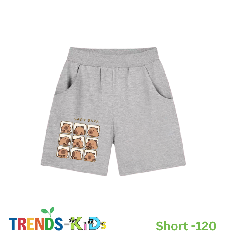 Soft Baby Grey Shorts with Handy Pocket