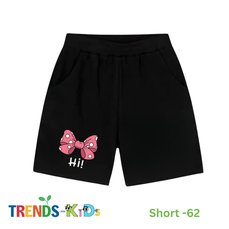 Baby Black Streetwear Shorts with Pocket