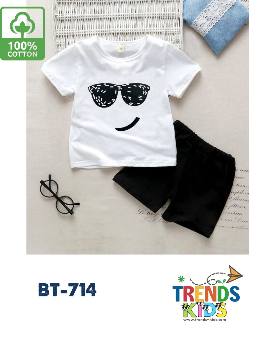 Sunglasses emoji  T-Shirt & Pants Set