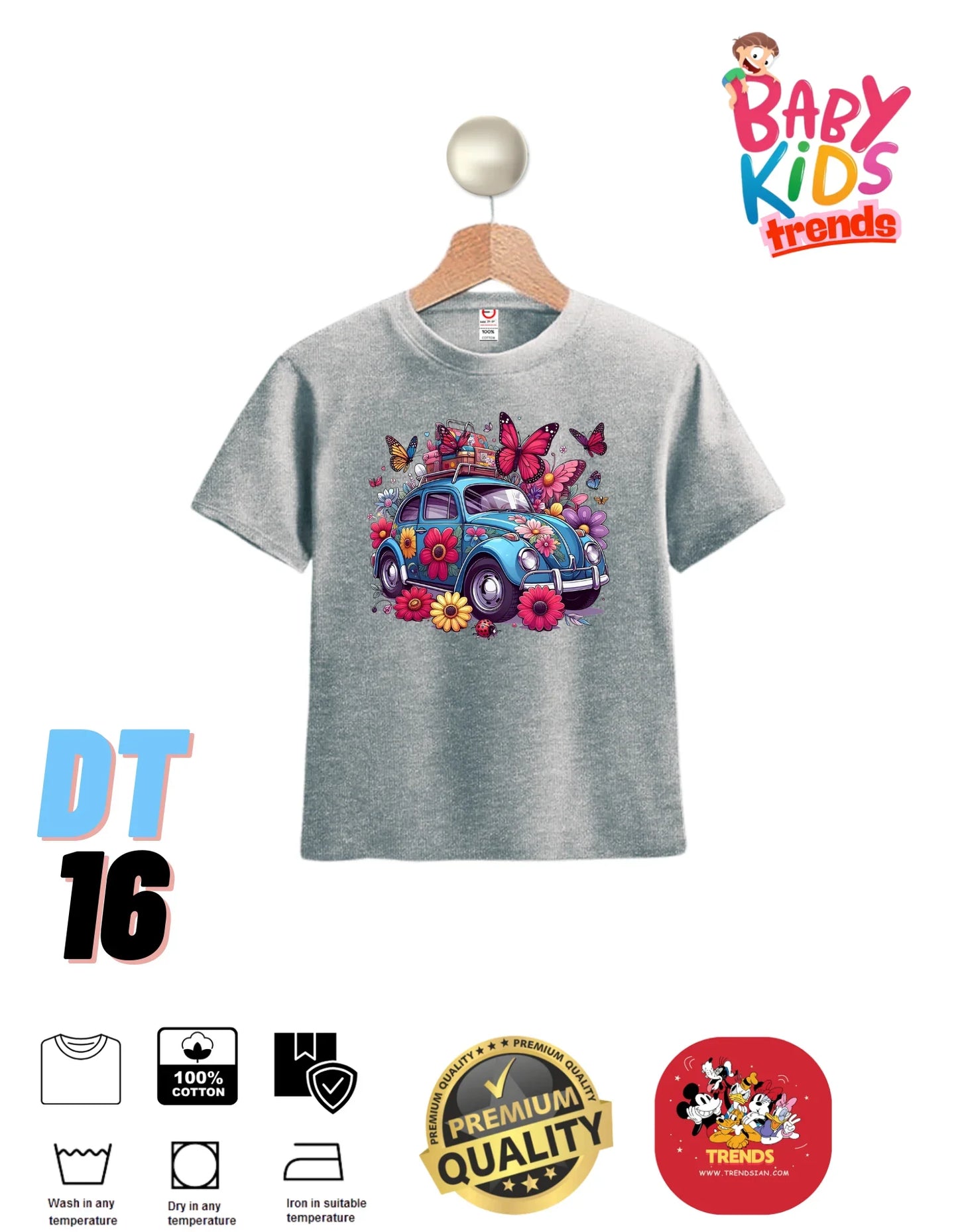 Car with flowers Baby & Kids Premium T-Shirts