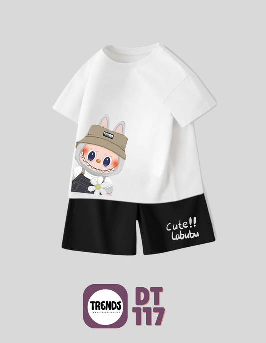 Cotton T-Shirt & Shorts Set for Active Kids
