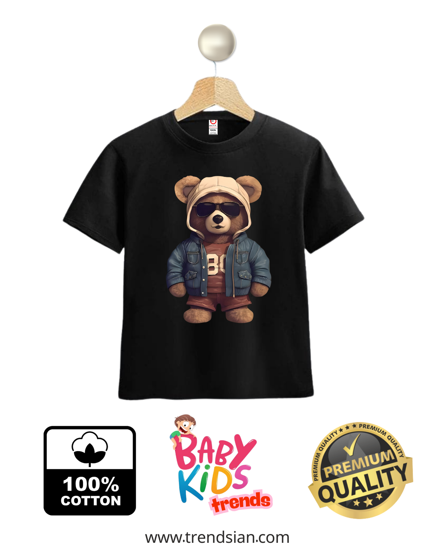 Adorable Bear  Baby & Kids Premium T-Shirts