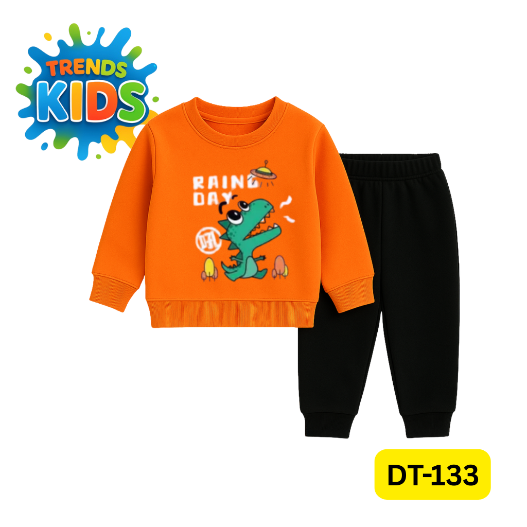 đĻ Dino Rainy Day Kids Sweatshirt & Jogger Set