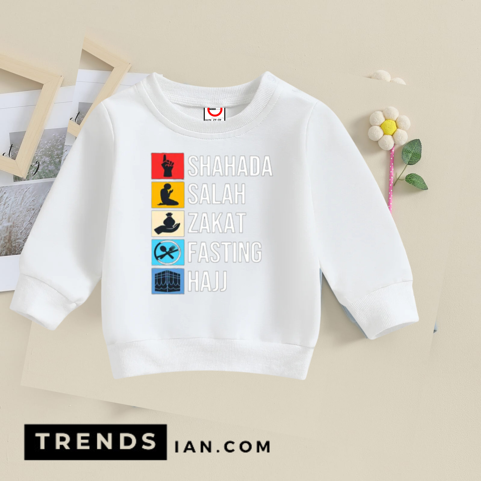 5 Important Things In Islam  Sweatshirt Kids Boys & Girls