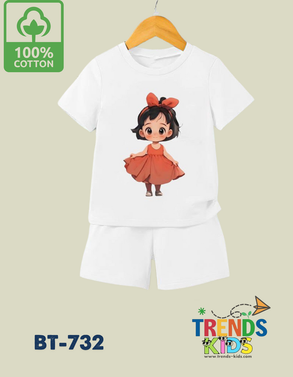 Baby & Kids Super Comfortable White T-Shirt & White Pants Set