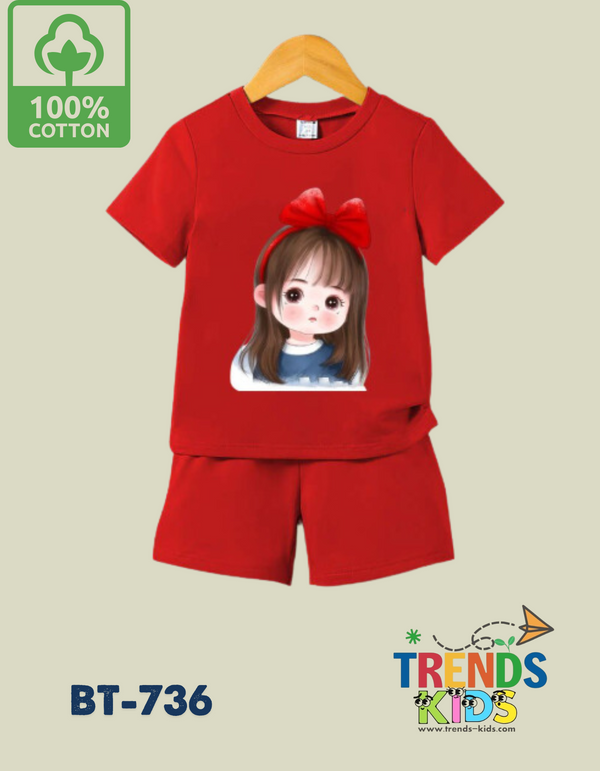 Baby & Kids Super Comfortable Red T-Shirt & Red Pants Set