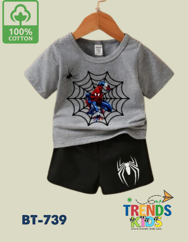 Baby & Kids Super Comfortable Grey T-Shirt & Black Pants Set