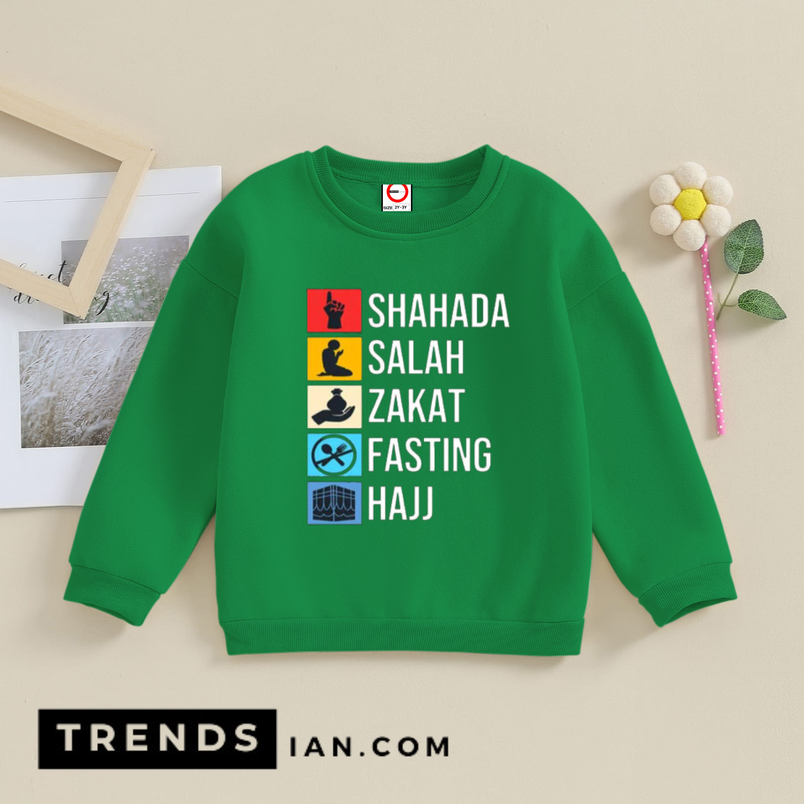 5 Important Things In Islam  Sweatshirt Kids Boys & Girls