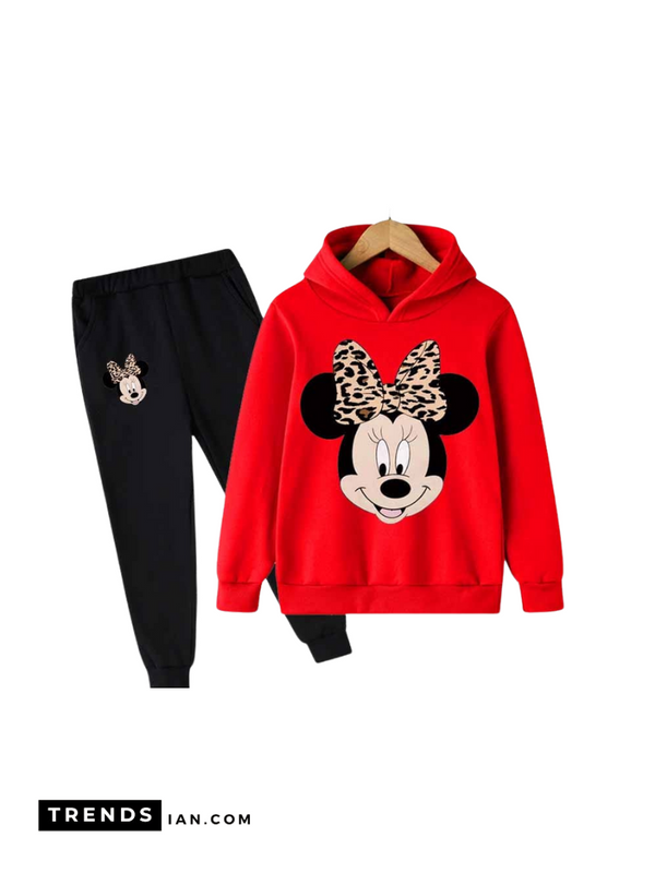 Mickey Red Hooded And Black Touser set Kids Boys & Girls Dt46