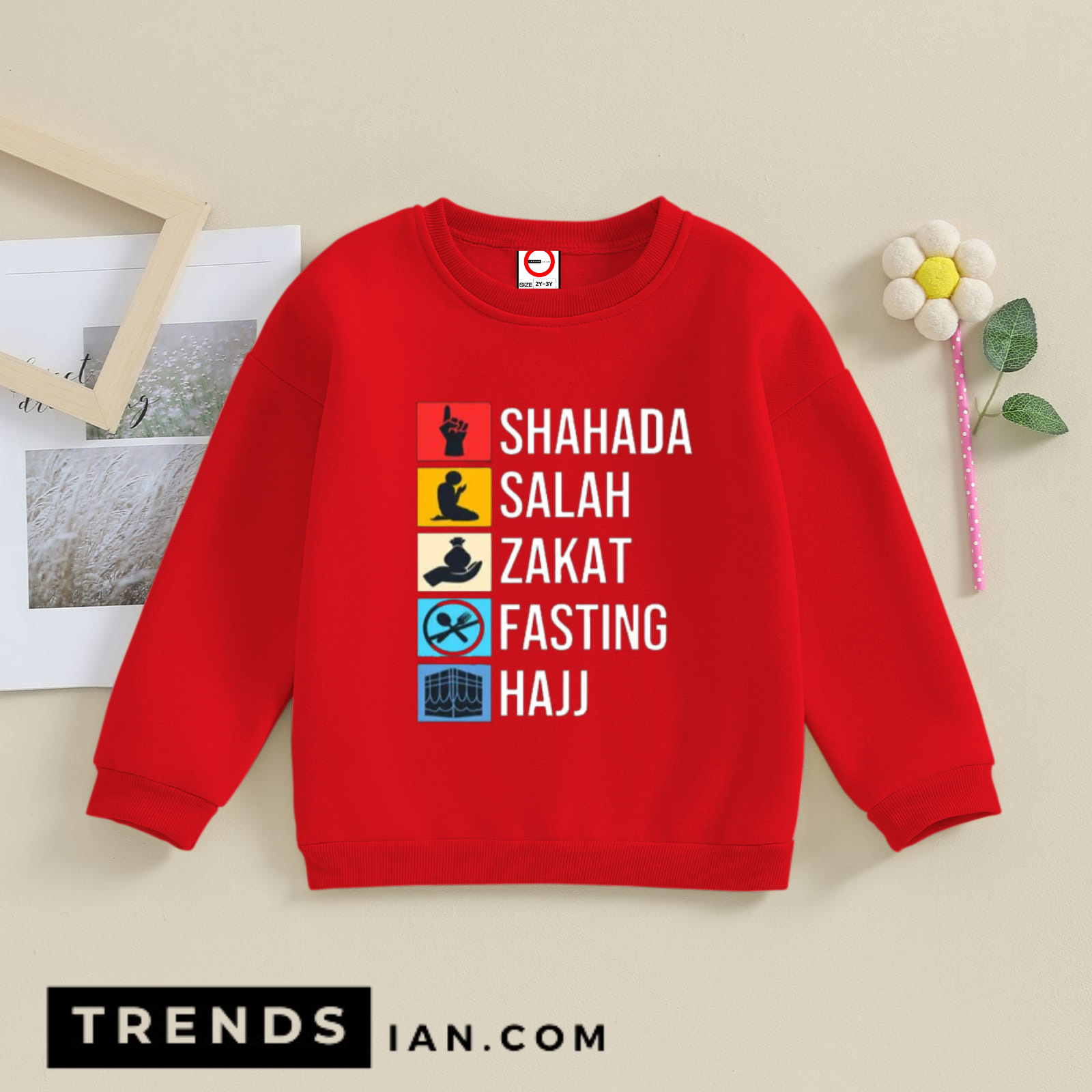5 Important Things In Islam  Sweatshirt Kids Boys & Girls