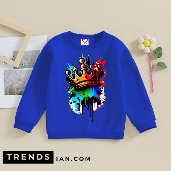 King Sweatshirt Kids Boys & Girls Dt31