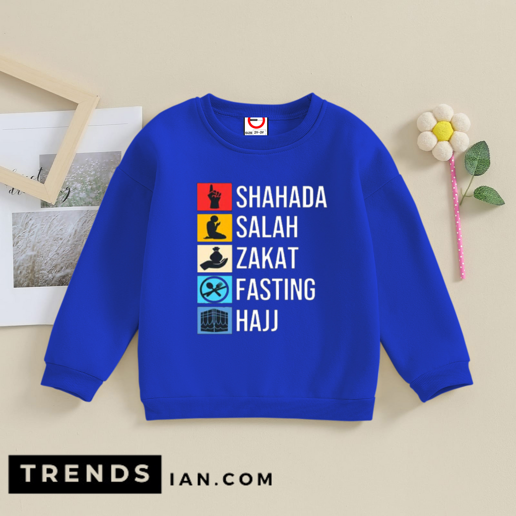 5 Important Things In Islam  Sweatshirt Kids Boys & Girls