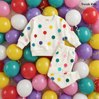 Colorful Balloon Print Kids Sweatshirt & Joggers Set