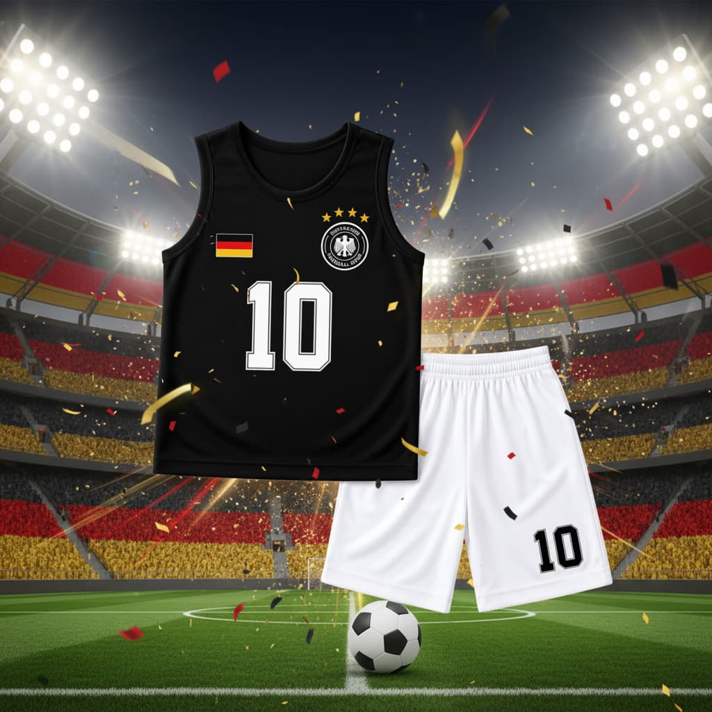 Germany #10 Kids Sports Set | Tank Top & Shorts 100% Cotton