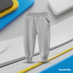 Gray Joggers for Kids – Soft Winter Fleece Pants (6M–6Y)