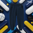 Navy Blue Joggers for Kids – Soft Winter Pants (6M–6Y)