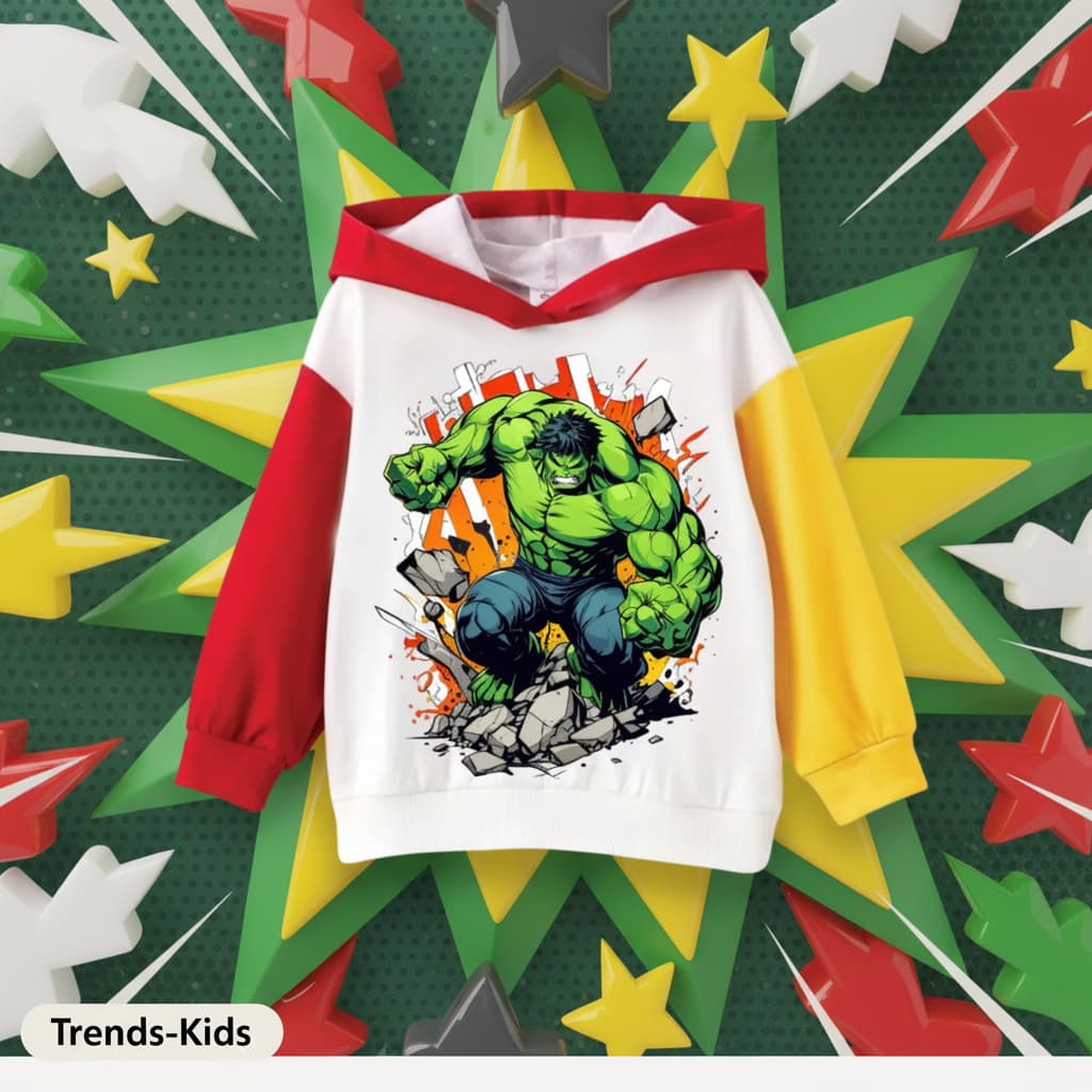 Hulk Body Builders Kids Hooded