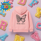 Butterflies Kids Hoodie – Soft Pink | Winter Fleece  6 Months – 1 Years