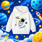 White HoodieAstronaut Kids   – Soft & Cozy Winter Wear (6M–6Y)