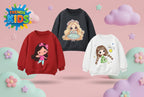 Sweatshirt Combo – 3 Pack Girls Cartoon Series (BSCBRW-8) | Cute Winter Wear – Trends-Kids