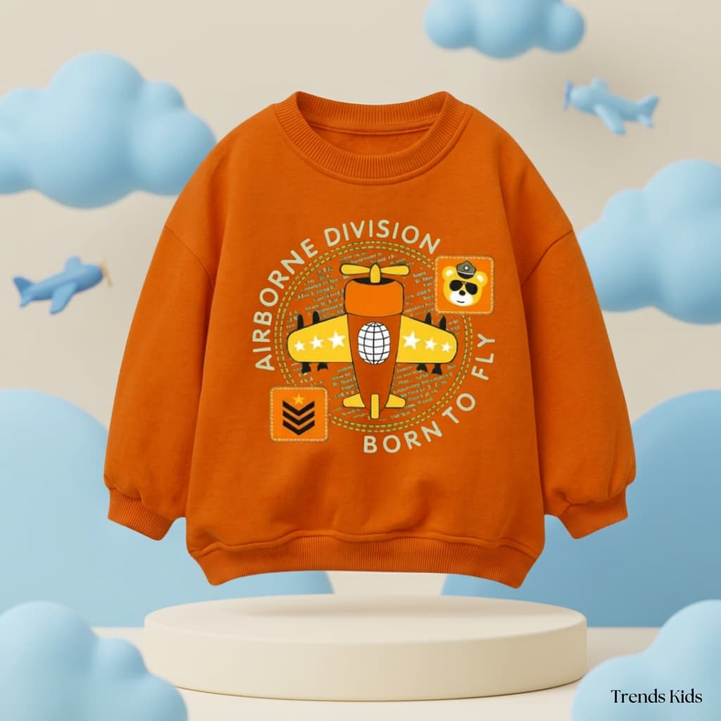 Airborne Pint Orange Kids Sweatshirt | Trends Kids