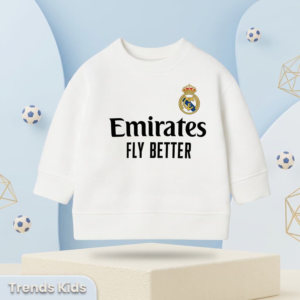 Emirates FLY BETTER White Kids Sweatshirt | Trends Kids