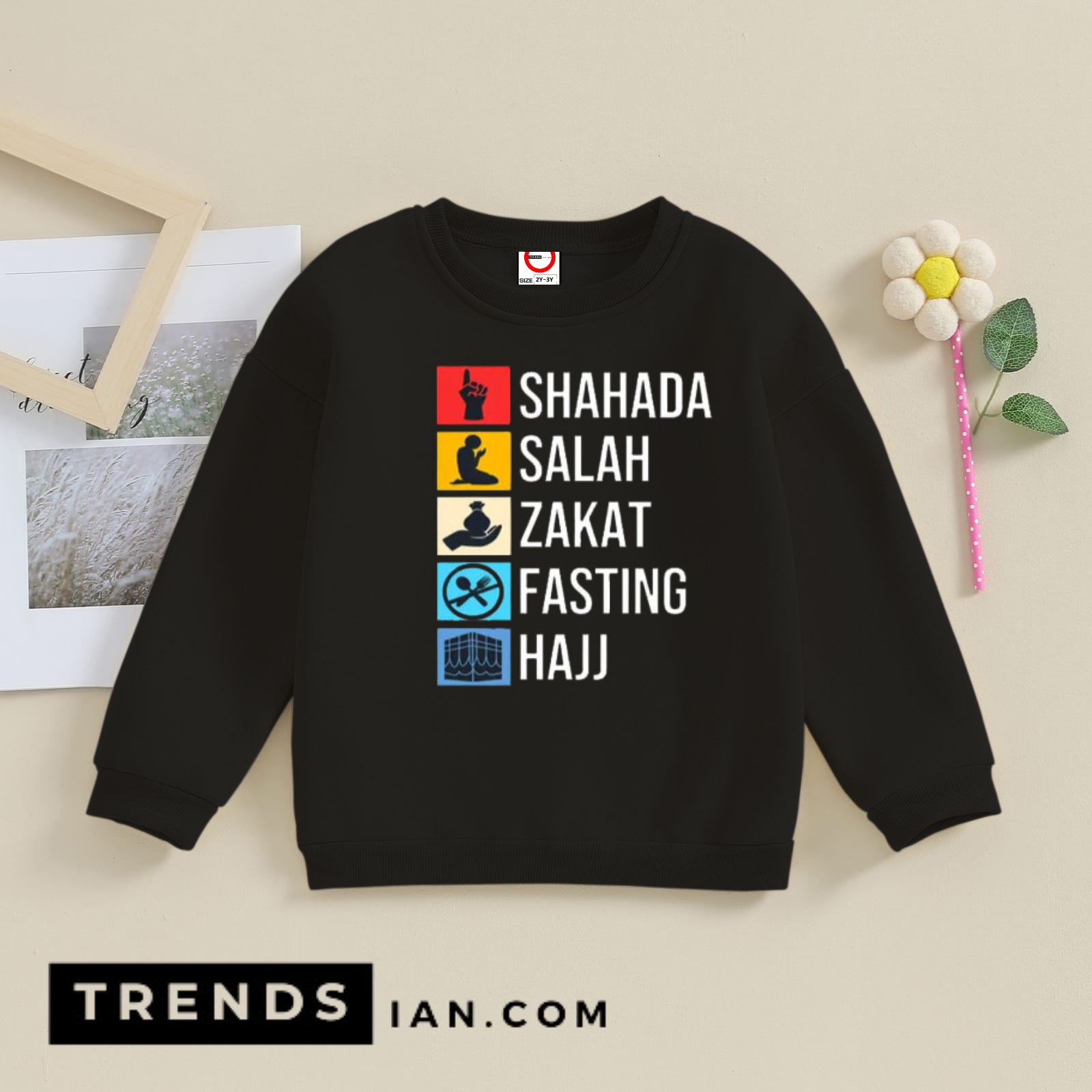 5 Important Things In Islam  Sweatshirt Kids Boys & Girls