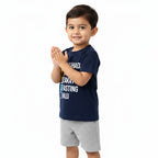 Islamic Kids T-Shirt & Shorts Set – Five Pillars Print Premium Cotton Summer TSNG