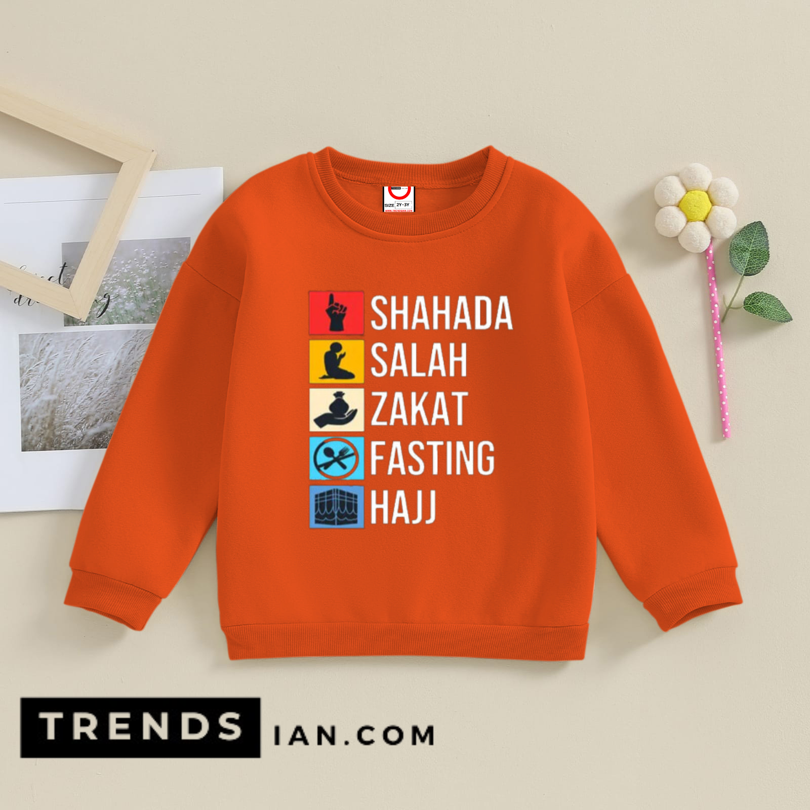 5 Important Things In Islam  Sweatshirt Kids Boys & Girls
