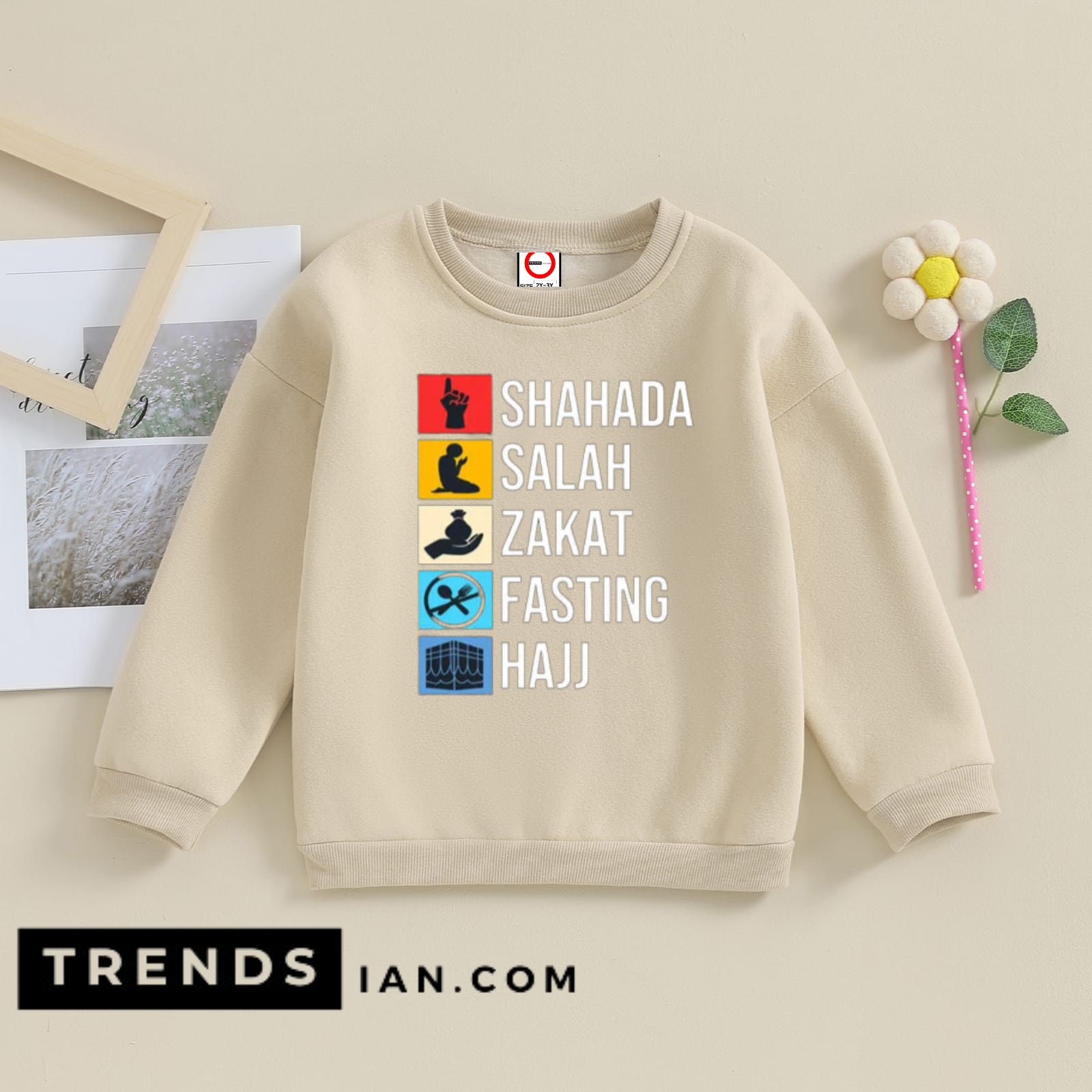 5 Important Things In Islam  Sweatshirt Kids Boys & Girls