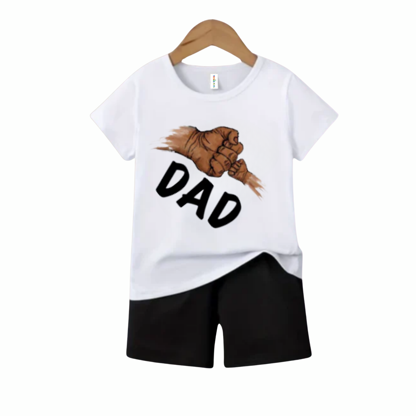 “DAD” Printed T-Shirt & Shorts Set – Basic Collection BTS757