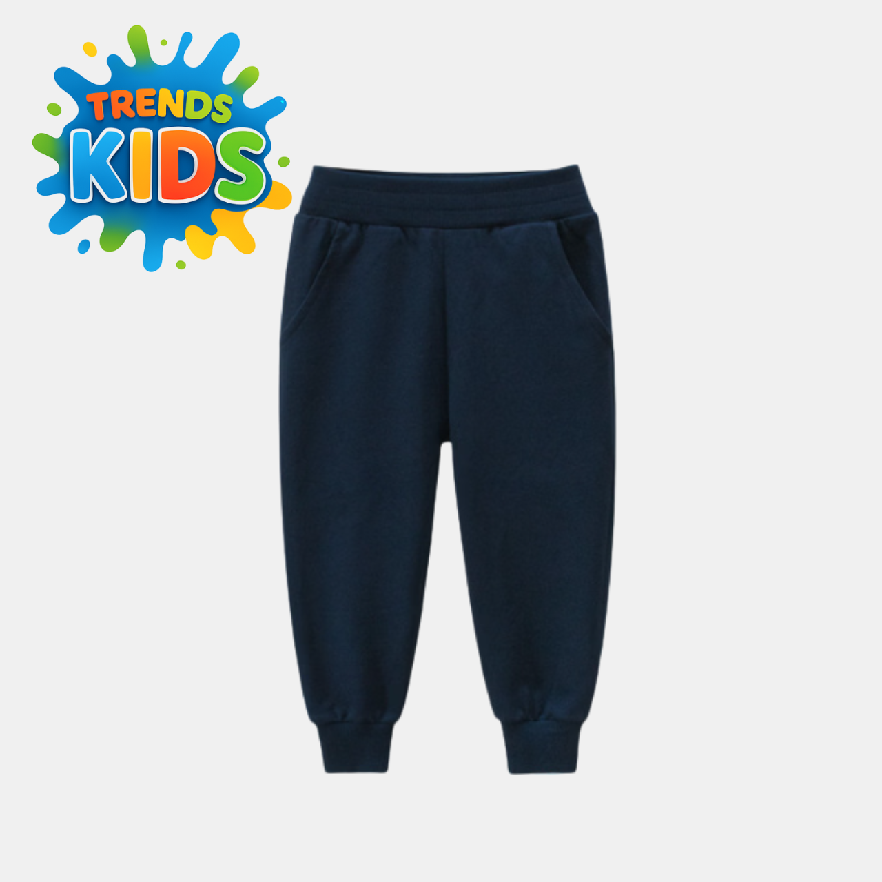 Navy Blue Joggers for Kids – Soft Winter Pants (6M–6Y)