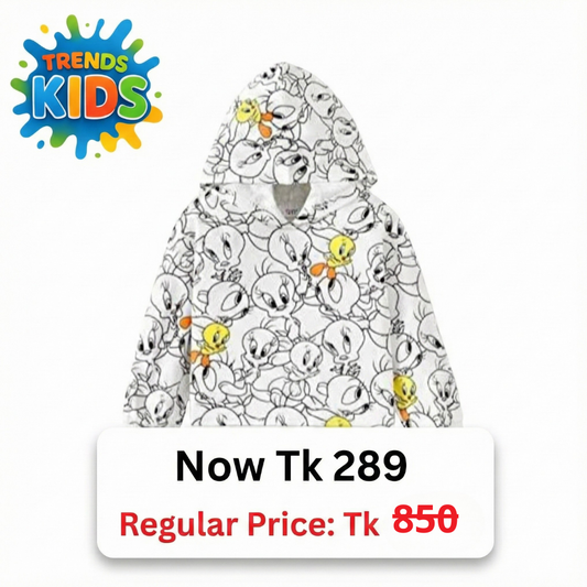 Kids Cartoon Hoodie – Soft & Cozy Winter Wear (6M–6Y) | Now Tk 289