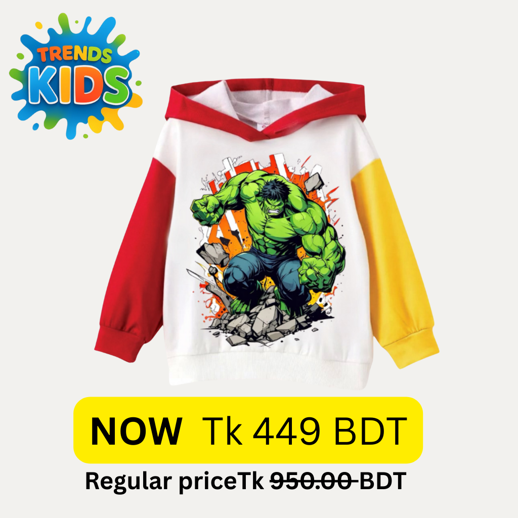 Hulk Body Builders Kids Hooded