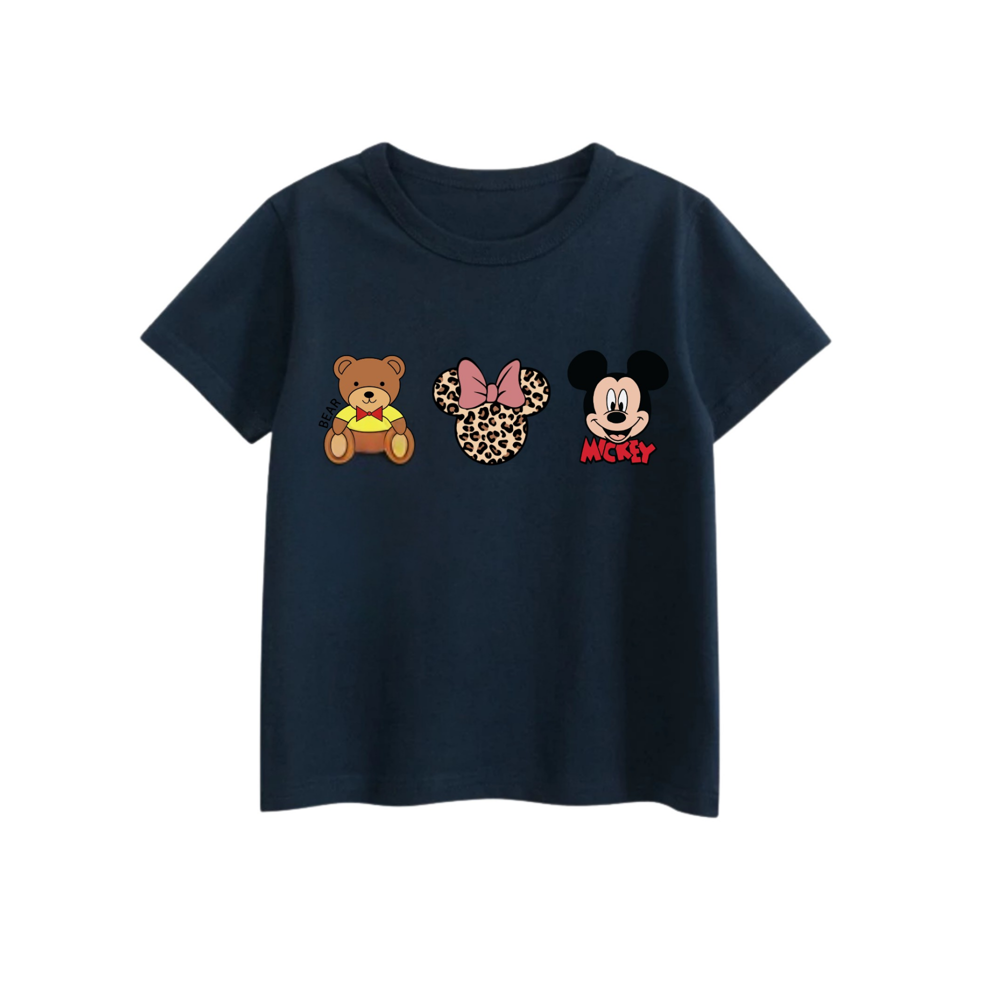 Basic Active Summer  T-Shirt Graphic Tee with Cartoon Icons