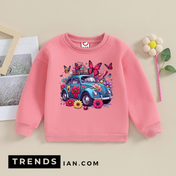 Cute cars. Sweatshirt Kids Boys & Girls Dt16