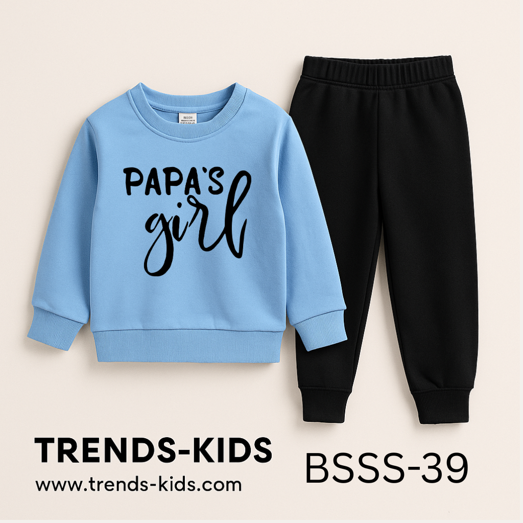 Papa’s Girl Kids Winter Sweatshirt & Jogger Set