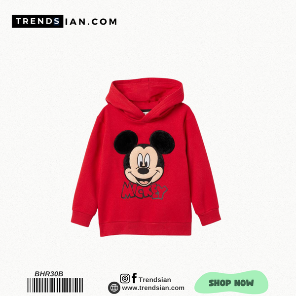 Kids  Hooded  Boys & Girls mickey mouse red Dt41